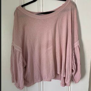 Pink Free people Peasant top